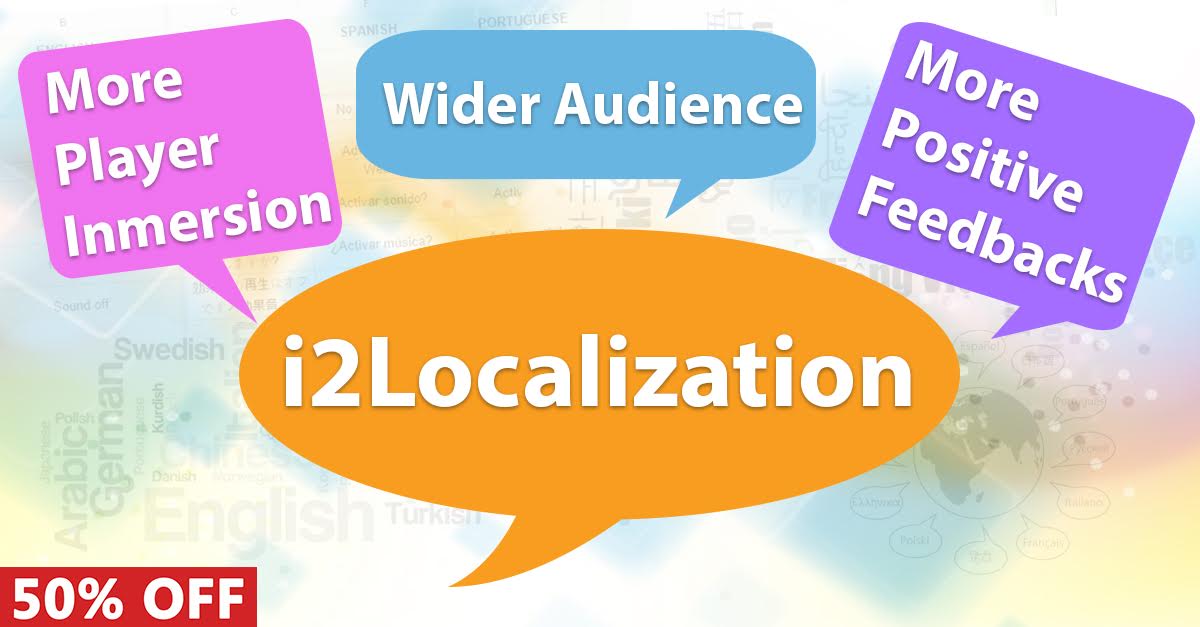 Localization is KEY to a game success. 
Everyone knows that!

And now that bit.ly/I2_Localization is on SALE, the moment to go global is NOW!
#UnityAssetStore #unity3d #indiedev #gamedev #indiegame #AssetStore