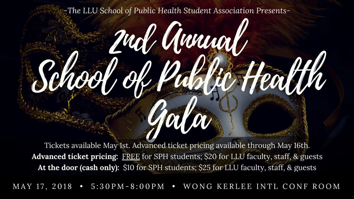 LLUSPHSA's tweet photo. Tickets to the 2nd Annual SPH Gala are now available! Come see us in NH1400 or email us directly to pick up/reserve yours!!! https://t.co/sLlhTW1Px7
