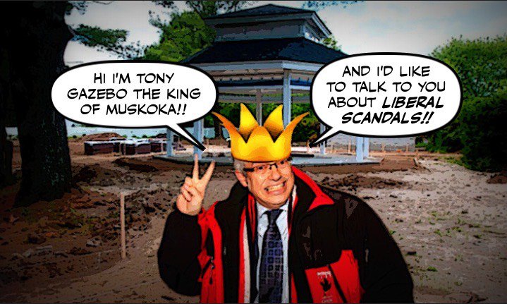 montrealsimon's tweet photo. I know it's hard to believe, but the Con propaganda machine has actually made a video with Tony Clement complaining about "Liberal scandals." Who knew hypocrisy could be so hilarious? https://t.co/femZZRfT52 #cdnpoli https://t.co/ncPAWJL3Yn