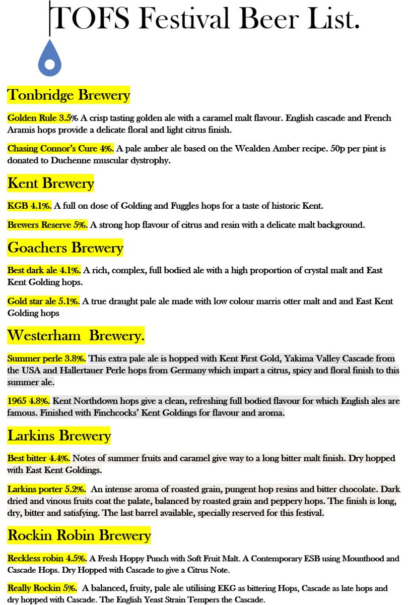 <a href="/WestKentCAMRA/">WestKentCAMRA</a> sneak preview of the cask beers on as part of this weekend's #Kent #TofsBeerFestival here in #Tonbridge All cask £3 per pint ! 6 on Keg inc.. <a href="/PigAndPorter/">Pig And Porter</a> <a href="/OldDairyBrewery/">Old Dairy taproom</a>