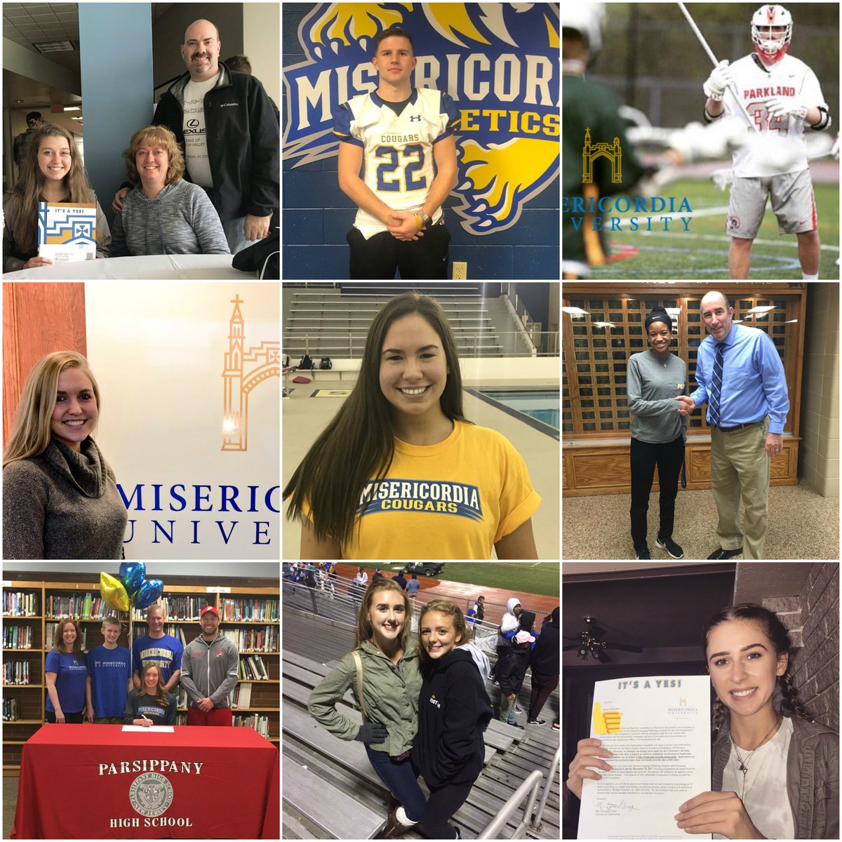 misuadmissions's tweet photo. Happy #May1 #DecisionDay Class of 2018! We've enjoyed working with you this past year and loved seeing all of your #MUAccepted posts come through! Hey @MisericordiaU @MUCougars check out some of the Cougars who will be joining us on campus this fall! #whyMU #MUproud https://t.co/obQ8d3I9wK