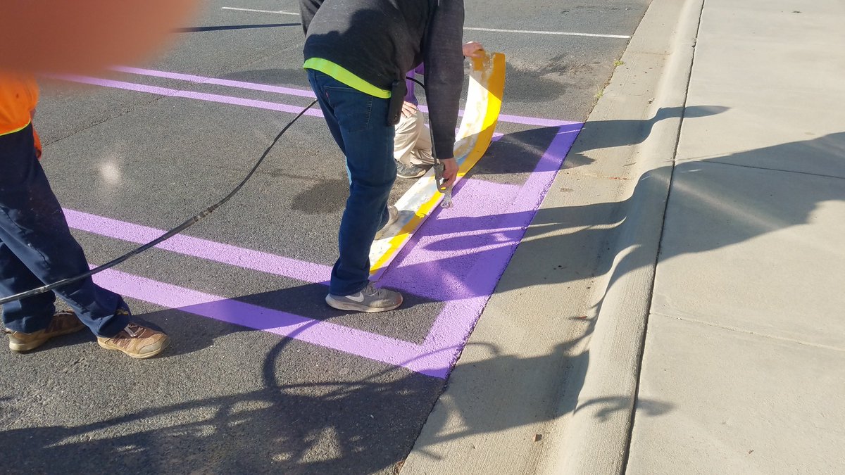 LocustNC's tweet photo. We've added designated parking for Purple Heart Recipients. Please respectfully reserve these spots located at Locust City Hall and Locust Park. #Purpleheart #combatveterans #purpleheartcity #locustnc #locusttowncenter https://t.co/h4DwpYQLtW