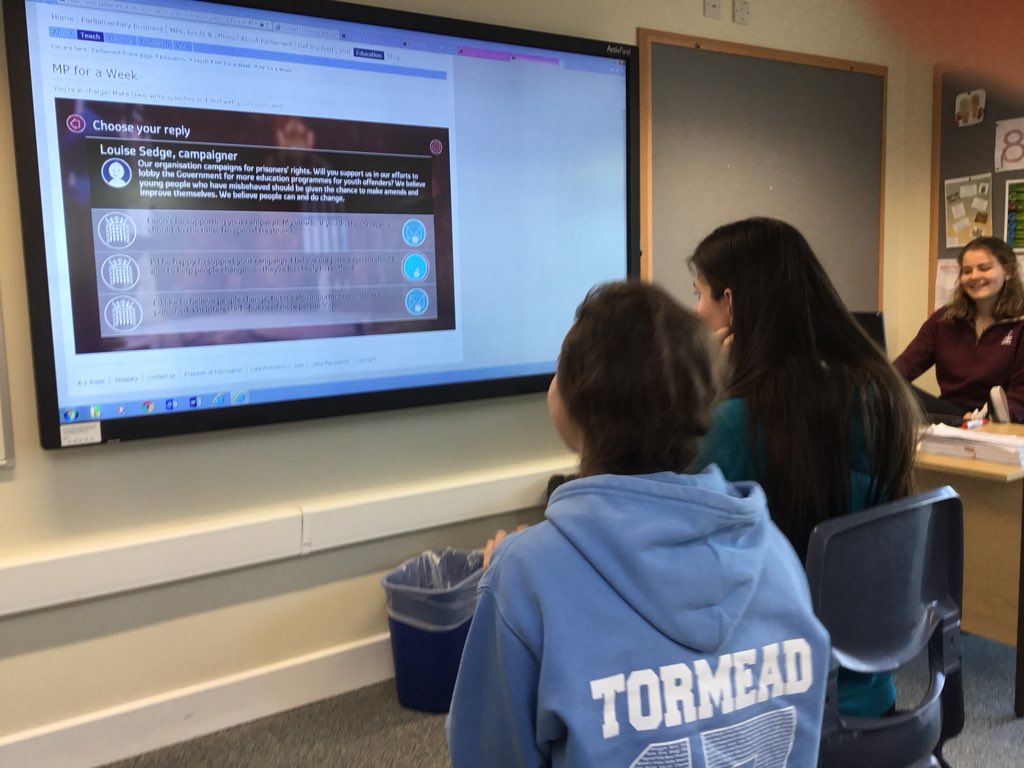 Tormead_GovPol's tweet photo. Tormead Politics Beacon session.  The task was to be an MP for a week and prioritise their responses to a wide range of demands from the press, constituency and party. Interesting and good fun. https://t.co/uU1ouOrTGB