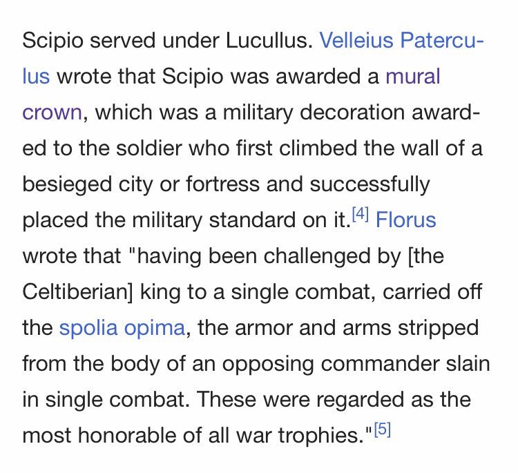 The grandson of this betrayed Publius Cornelius Scipio Africanus goes on to avenge his honor 52 years later, in hand-to-hand combat with a Celt king.