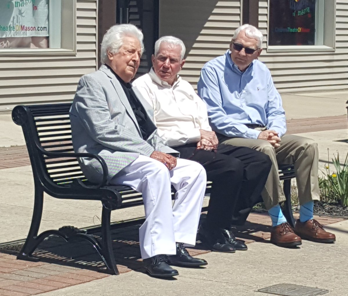 Just hanging out with three of the fine gentlemen who MADE the chamber 50 years ago. Only 21 days until the anniversary celebration! #MemoriesMADEhere @madechamber