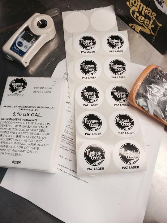 ThomasCreekBeer's tweet photo. Getting PAZ Mexican Lager ready for #cincodemayo2018 at Thomas Creek. 
$3 PAZ pints ALL day Saturday, May 5th until 8PM!! BYOB translates to "Bring Your Own Burritos"  #yeahthatgreenville #yeahthatPAZ #yeahthatBrewery @iOnGville @ITKupstate @GVLtoday @greenville360sc #gvlbeer https://t.co/Lf3TakjRJC