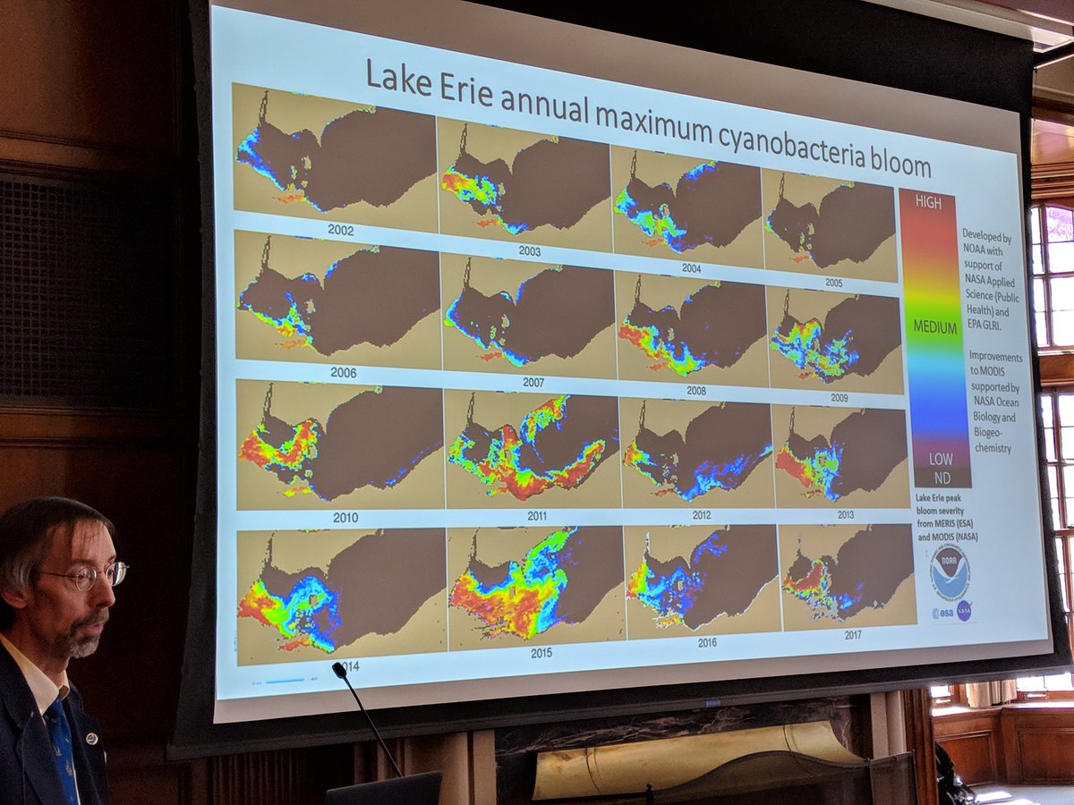 CIGLR_UM's tweet photo. Rick Stumpf (@noaacoastalsci), Soren Rundquist (Enviro Working Group) & Tom Johengen (@CIGLR_UM ) discuss #RemoteSensing, #NutrientLoading & #Forecasting #HABs, what operations & practices can be done 2 learn more & help mitigate the #HABs problem. #HABsConfluence18 @ELPCenter https://t.co/Zxlyh9AiiB