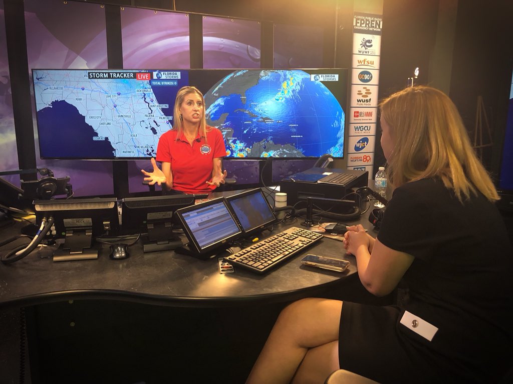 HuffmanHeadsUp's tweet photo. Getting ready. Just in case... Thanks to Angie Enyedi from @NWSJacksonville for the @FloridaStorms interview and @UFPublicSafety class on @NWS products. #30days #HurricaneStrong https://t.co/bJFMK8pkxC