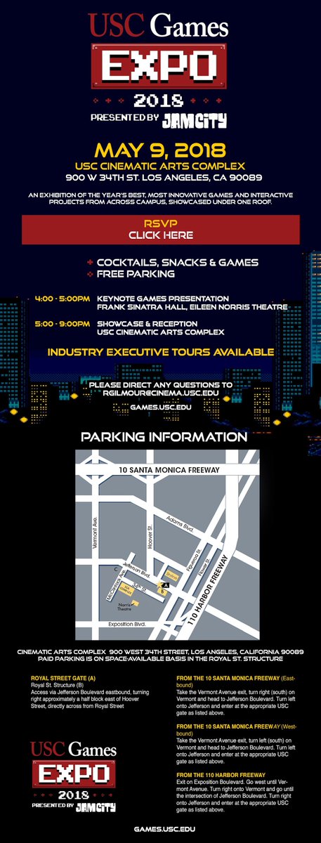 GamesBeat's tweet image. Come to the @USCGames Expo, an exhibition of the years’ best, most innovative games and interactive projects from across campus, on May 9th, 2018 

RSVP here: eventbrite.com/e/usc-games-ex…