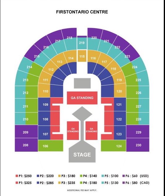 Hamilton Seating Chart