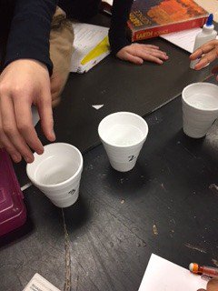 WashElliott's tweet photo. Looking at the effects of chemical and mechanical weathering using chalk, water and vinegar. #BeTheU #oneccps #lcbirdprincipal https://t.co/ZHBjRsTOFA