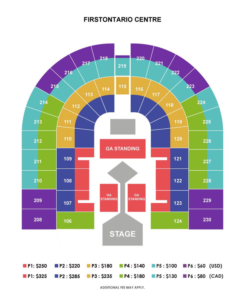 Seating Chart First Ontario Centre