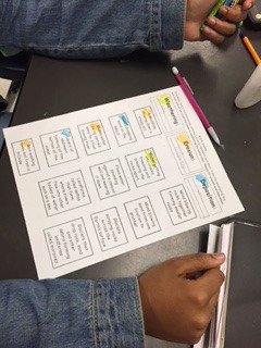 WashElliott's tweet photo. Determining the difference between weathering, erosion and deposition while adding some color to our work😀#oneccps #lcbirdprincipal #betheu https://t.co/D7QKCzEG1b