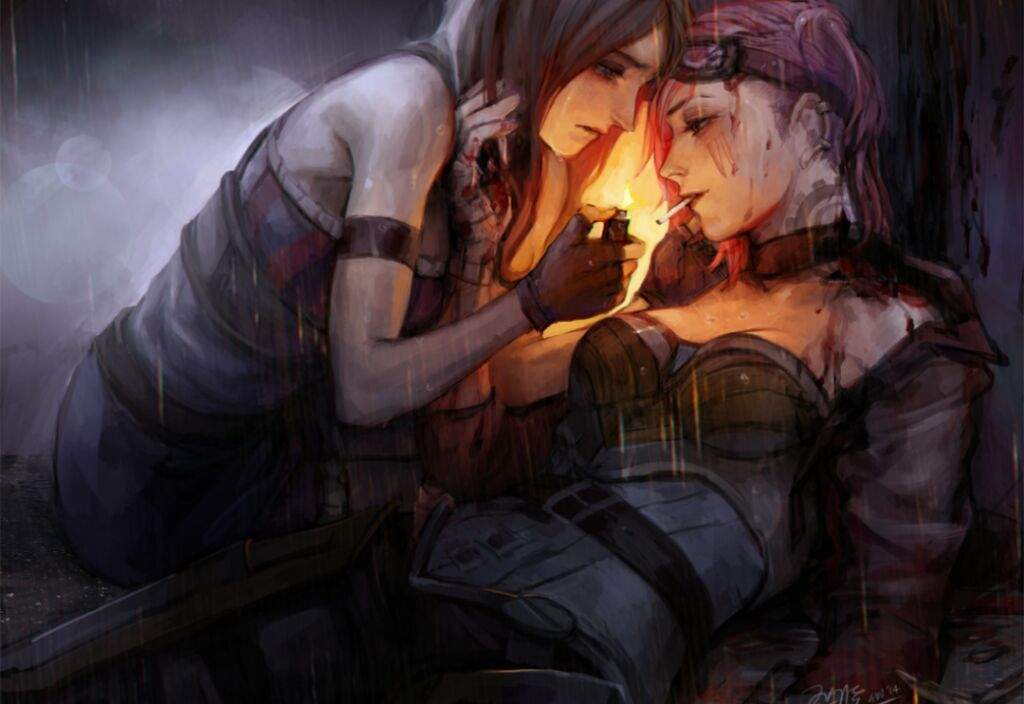 Lesbian anime wallpaper