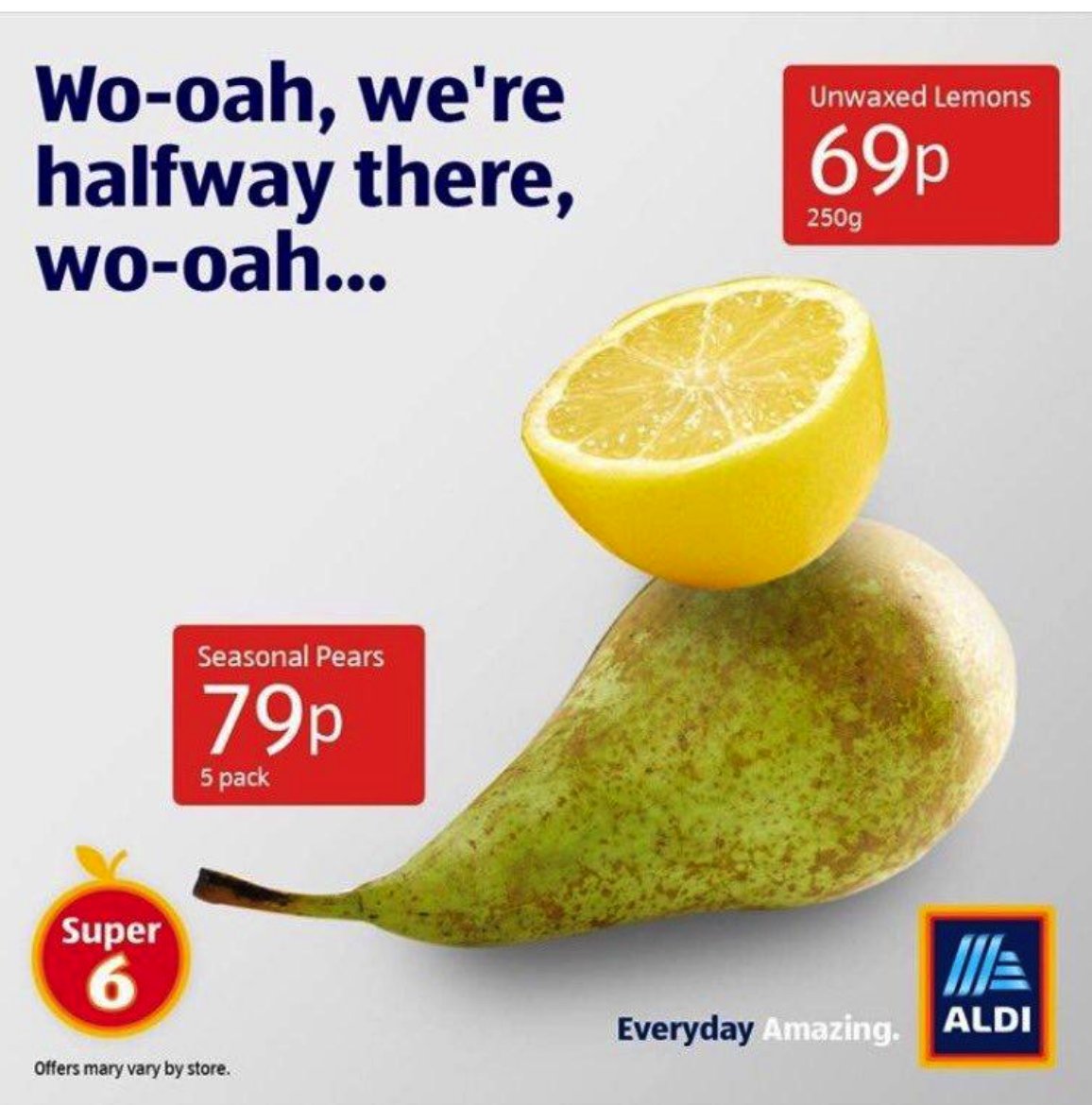 Aldi has reached the summit of advertising and copywriting excellence. Their marketing team need a pay rise...