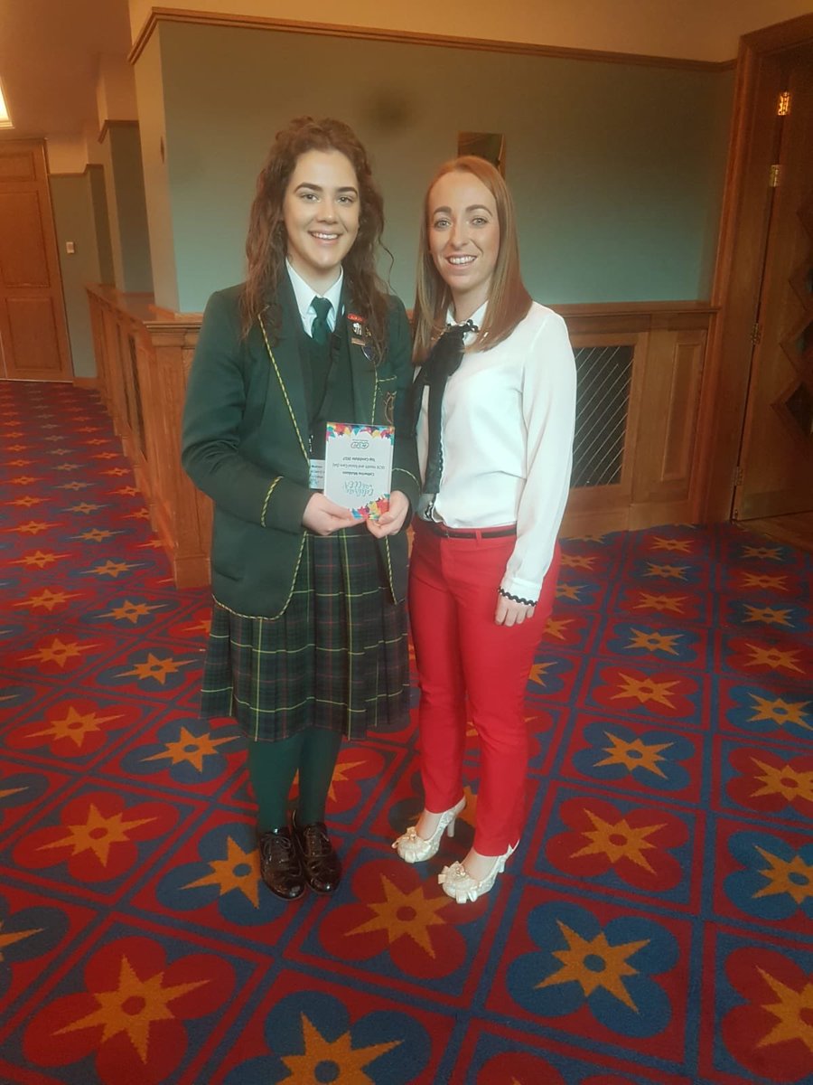 StCatsHealth's tweet photo. Congratulations to Catherine on receiving your “Top in GCSE Health &amp; Social Care NI” award from CCEA today ( and not forgetting Mrs Marley who also had a wee day out!!) 🥇🏆🎉👏 https://t.co/vHIr9DLTmg