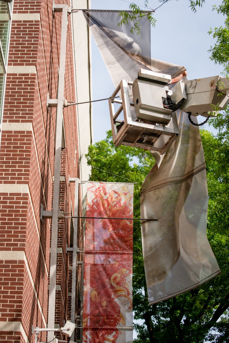 ColaMuseum's tweet photo. Renovations Roundup: We're getting ready for our new #MainStColaSC entrance! That means saying goodbye to the @CMA_Shop facade, raising some banners, &amp; getting some new ones! Looking good, @MAROONREBEL https://t.co/ymHWcA4oj8 #transformingCMA #BiggerBetterBolder #CMArenovations https://t.co/UZA4Cb6Ay5