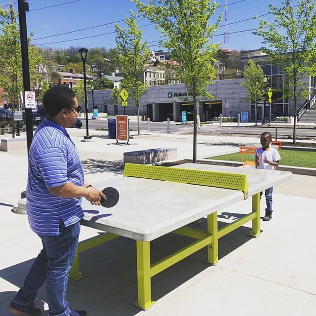 It’s a great day for some ping pong 🏓 📷 <a href="/zieglerparkotr/">Ziegler Park</a> #designbuild #pingpong #custom #metalwork #publicart #spring ift.tt/2KrSJFu