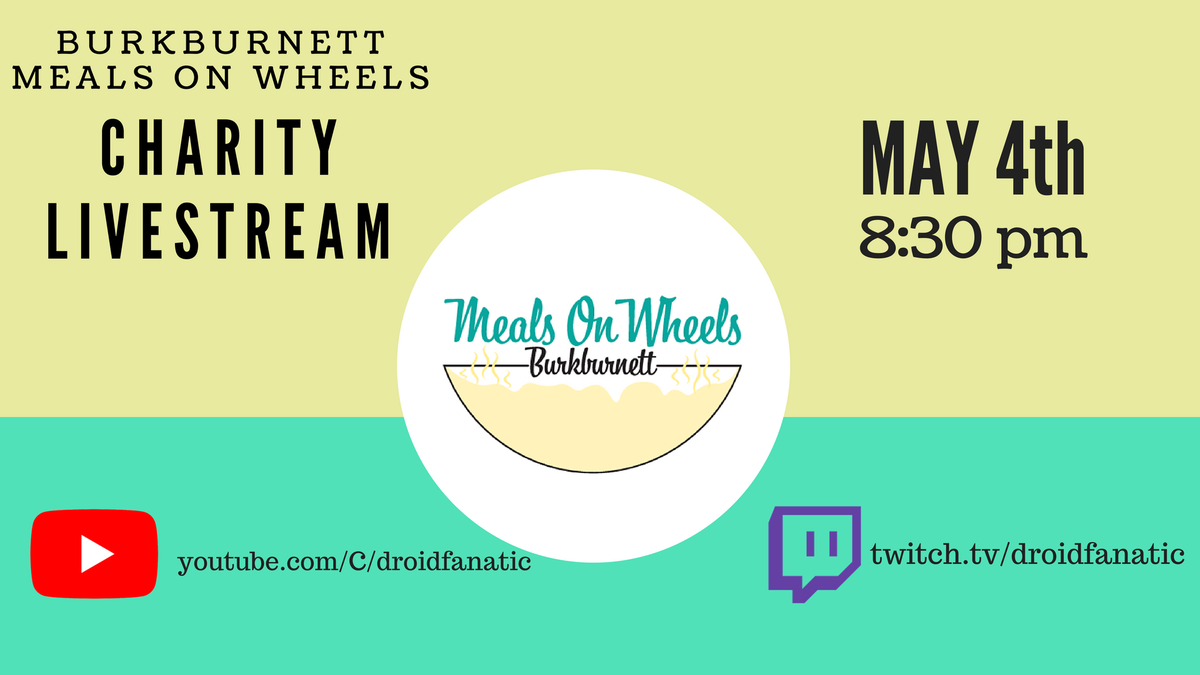MOWBurkburnett's tweet photo. 24hr Charity Live Stream event to benefit Burkburnett Meals on Wheels starts Friday May 4th at 8:30PM! Hope you can join us: https://t.co/0EiSeWWfOn https://t.co/xMUKNr8iRg https://t.co/ifVmPvVgCf