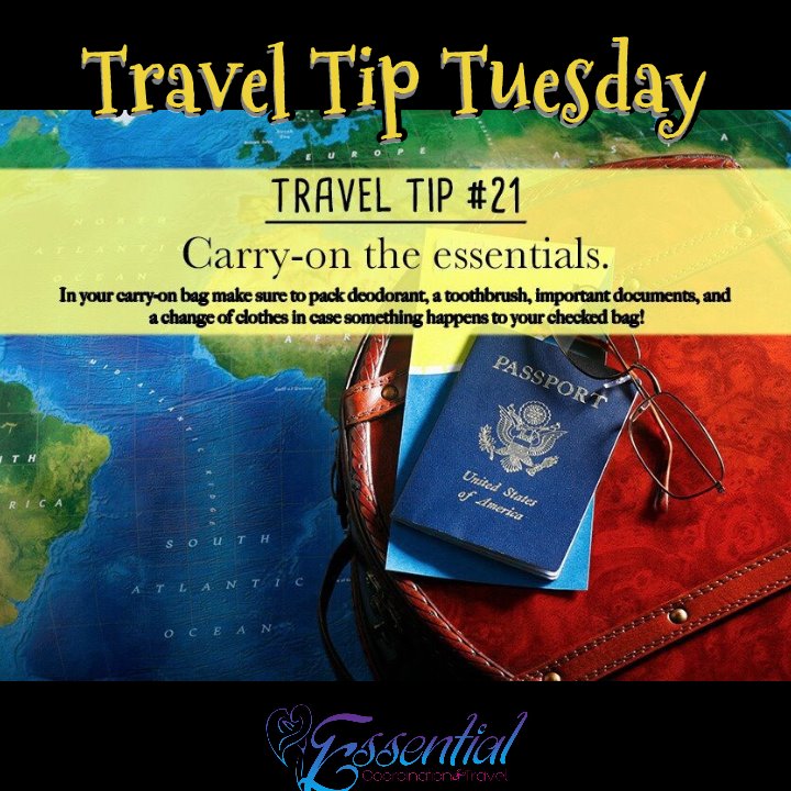 #travel #tip #tuesday #carryonessentials #deodorant #toiletries #justincase #traveltheworld #essential