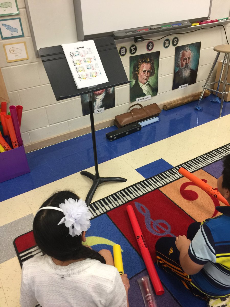 polsermusicians's tweet photo. Star Wars centers are a hit for upcoming May the 4th!  Students practiced rhythm skills and learned about composer John Williams. #polserproud https://t.co/6fYxEoppbn