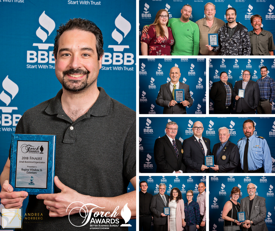 BBBcentralcan's tweet photo. A big congrats to those Finalist businesses and organizations celebrated at the Regina Torch Awards reception on Monday. BBB is proud to recognize your strong leadership, fair practices, and community support. Congratulations! #bbbsktorch #proudlocalethical https://t.co/1u1SJD8nyf