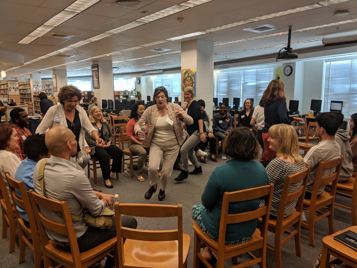 WCTExchange's tweet photo. The first day of the #WCTexchange in Montgomery County saw participants learn about MoCo migration from @CoUnTy_ExEc Ike Leggett, enjoy lunch at the Rockville Town Center, and participate in a @MCstudycircles session with Bethesda-Chevy Chase High School students. https://t.co/vkVYmP3zWN
