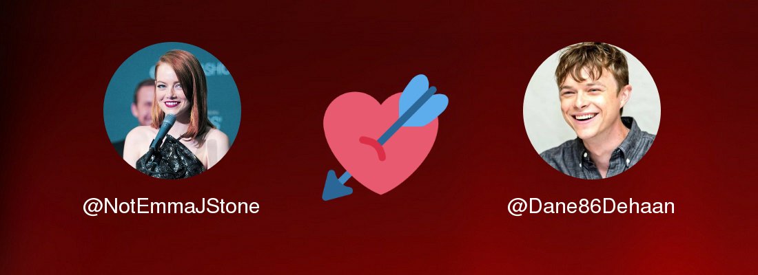 NotEmmaJStone's tweet photo. My Secret Admirer on Twitter is: @Dane86Dehaan

Find yours at https://t.co/pe1JTf0z6W

. https://t.co/Rr16JitFV8