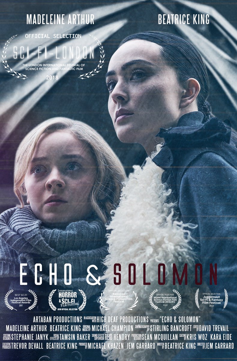 Gearing up for the <a href="/scifilondon/">SCI FI LONDON Film Festival</a> #filmfestival! Check out our #scifi #thriller#EchoandSolomon THIS Week! <a href="/SEPicturehouse/">Stratford East Picturehouse</a> 
Wednesday May 2nd at 1pm
Thursday May 3rd at 1pm
Friday May 4th at 3pm
sci-fi-london.com/festival/2018/…