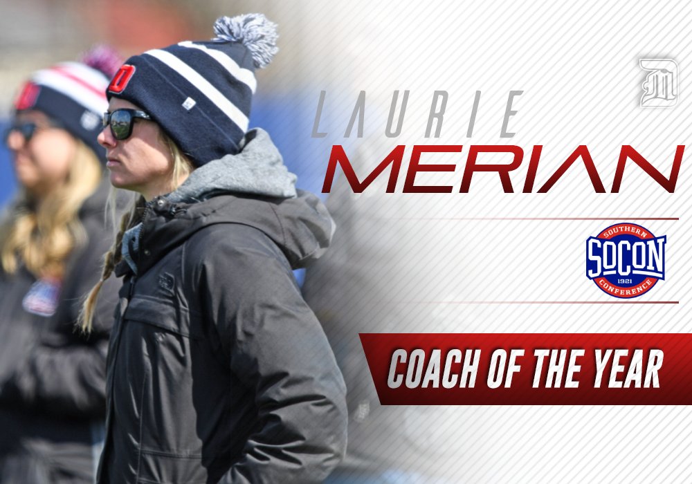 DetroitWLAX's tweet photo. 🚨 2018 #SoConWLax Awards 🚨

Head coach Laurie Merian was named Coach of the Year in her second at the helm, leading the Titans to a 10-7 record, 4-1 SoCon mark, share of the regular-season title and No. 1 seed in the SoCon Champ. 👏🙌

#DetroitsCollegeTeam https://t.co/Q20sDtOQ5L