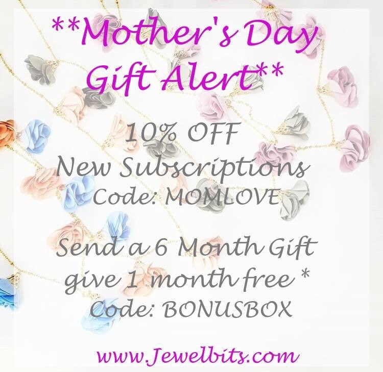 jewelbitsbox's tweet photo. Give the gift of Jewelbits this Mother’s Day... the gift that keeps on giving!  

https://t.co/3vJ1qK6KU6

*send a 6 month gift &amp; get 1 extra box to send to another loved one! https://t.co/993nbGfYMm