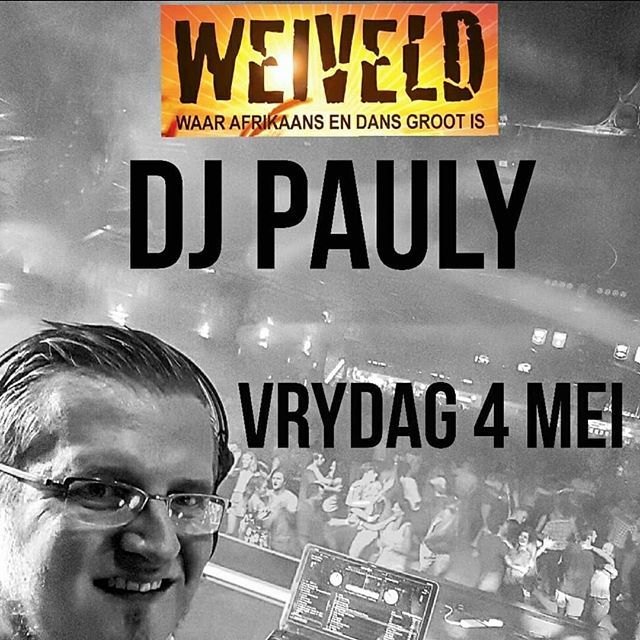 sa_artists's tweet image. Credit to @dj_pauly_sa : Hierdie Vrydag op die Weiveld Stage. DJ Pauly! Kom kuier en dans saam. #legacydjcompany #djpauly #weiveld @saartists