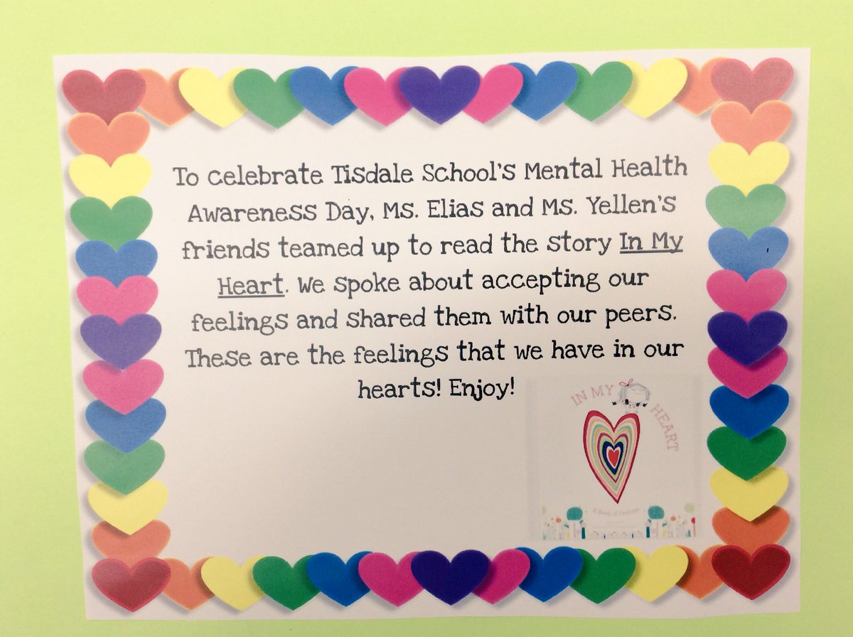 biyellen's tweet photo. We loved working with @melias_ramsey to promote #MentalHealthAwareness! After reading the story, In My Heart, we created our own feelings hearts! #WhatsInYourHeart? #MyTeacherNeighborRocks 🤗💙 https://t.co/85NO1ewZfM