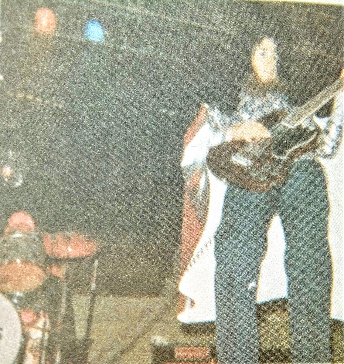DavidBowieGlam's tweet photo. David Bowie and Trevor Bolder Blackburn May 1973. Aladdin Sane tour. Photos by Mr and Mrs Berry.  #BowieForever https://t.co/bLeKWIuUCB