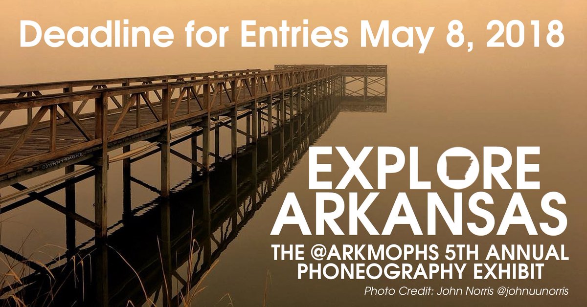 Call for entries for ArkMoPhs 5th Annual Explore Arkansas Exhibit/Contest until May 8th. Jump in now. Info here facebook.com/events/2093073…