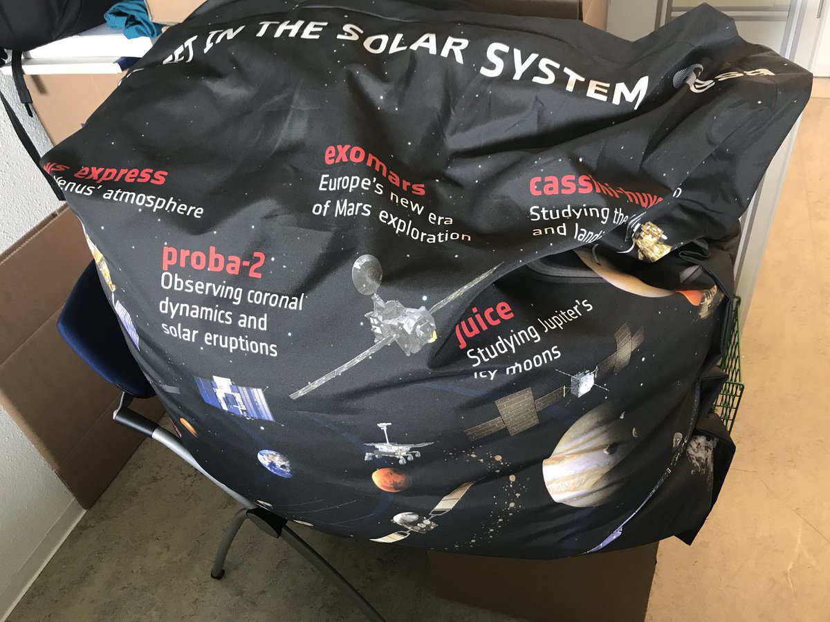 mggtTaylor's tweet photo. I went to see @AstroEmz and @claudiascosmos and colleagues today and found the BEST beanbag EVER! #Spacebeanbag #EsaScience #thatsmybeanbag @esascience https://t.co/o5XqylxNAu