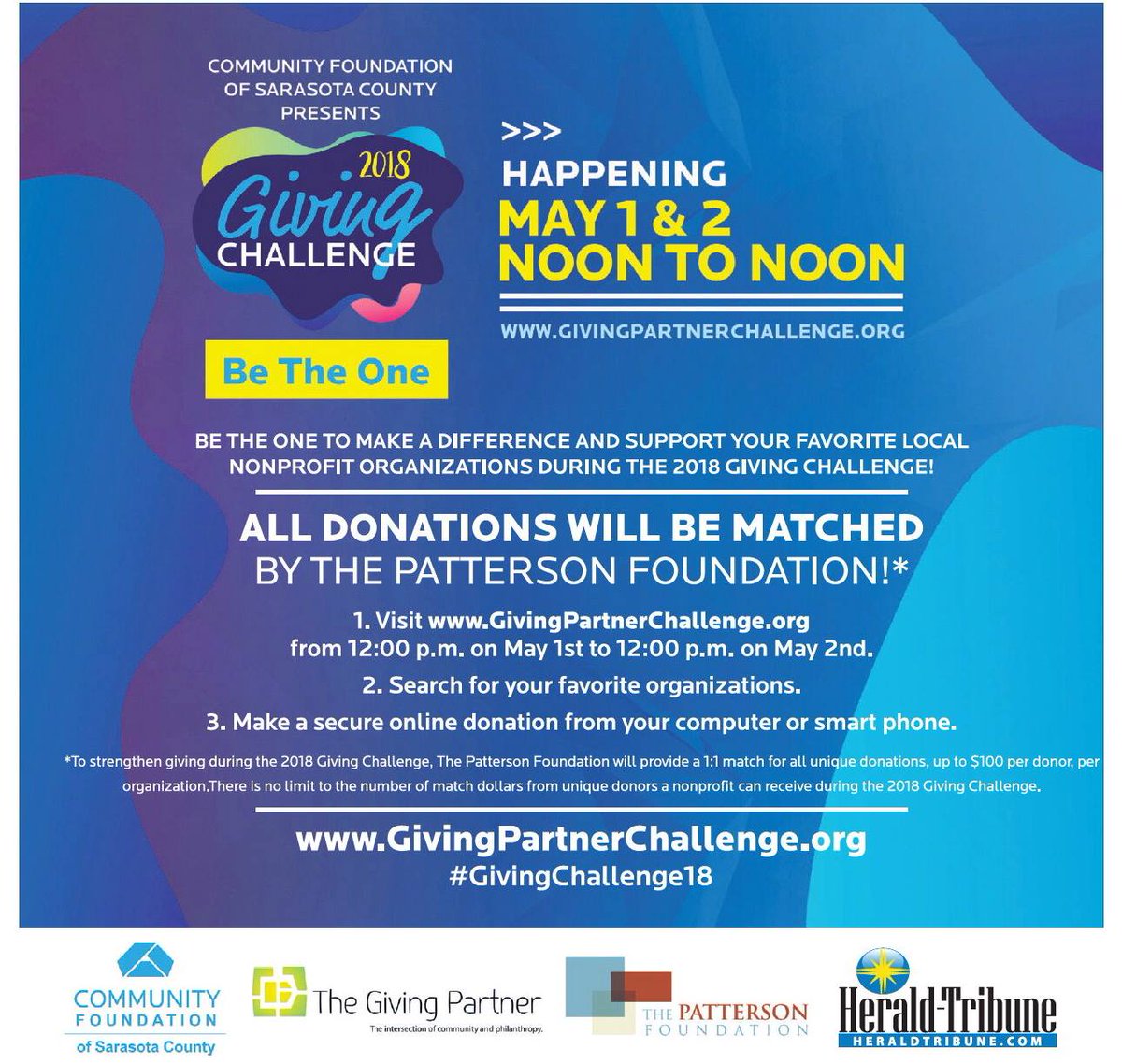 SpireCoLab's tweet image. With hundreds of #nonprofits to choose from for the #GivingChallenge18, #TheGivingPartner is your guide! It houses nonprofit profiles that share in-depth information about their local impact/results, leadership, needs and financial history. bit.ly/2I2WZwT #BeTheOne