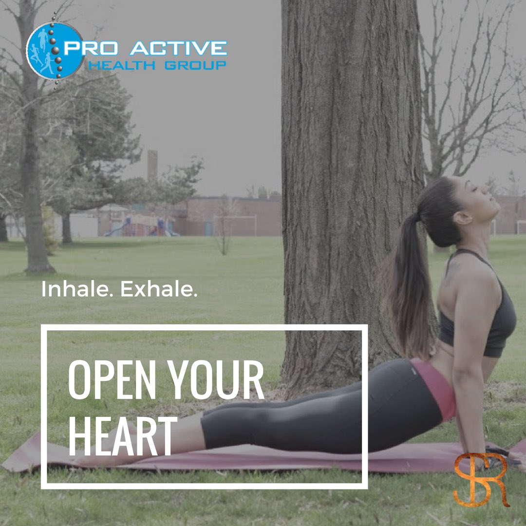 ProactiveClinic's tweet image. Open your heart to a world of possibilities and stretch your mind further than you thought you could go ♥️
.
Don't miss out on the beautiful @s.r.yoga yoga classes Tuesdays &amp;amp; Thursday's from 615-715 PM. **Your first class is FREE** Call (905) 488-1223 and reserve your spot.