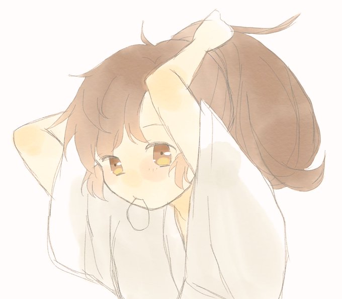 髪を結ぶのtwitterイラスト検索結果