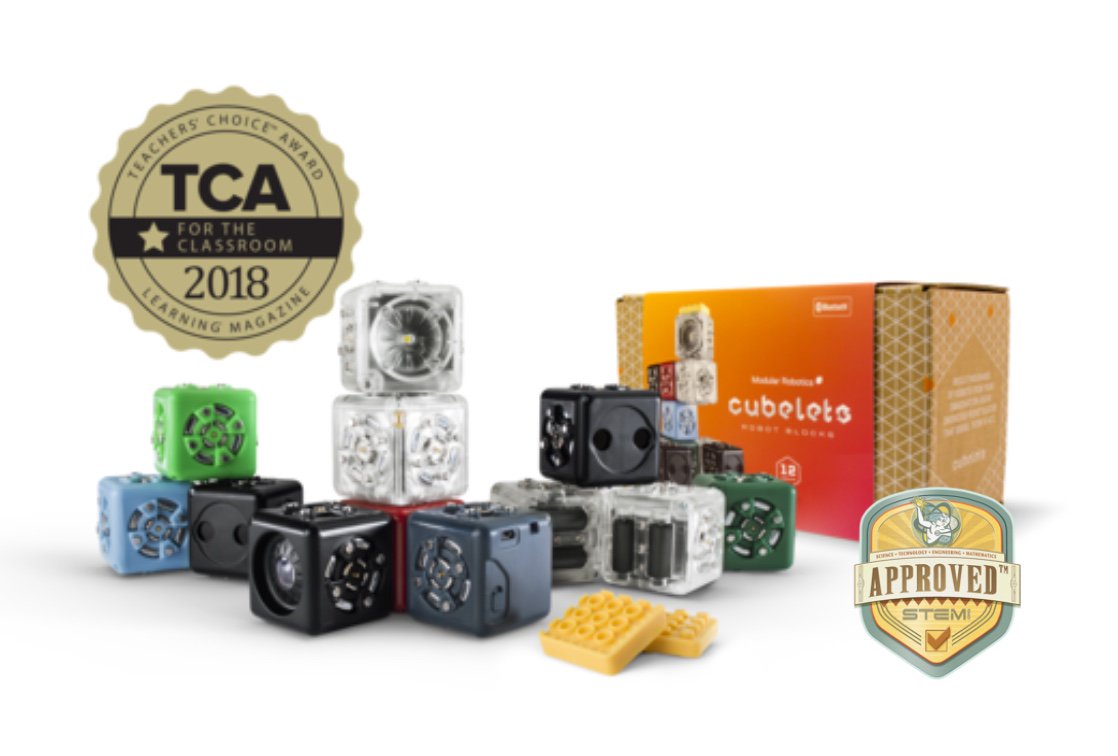 stemdotorg's tweet photo. 🔥 Winner of the Learning® Magazine 2018 Teachers' Choice℠ Award & our coveted #STEMApproved™ trustmark 🔥
@modrobotics' Cubelets TWELVE is the best way to introduce children of all ages to robotics, coding, and design thinking. MSRP= $279.95 USD https://t.co/ZlcLIV4tBC https://t.co/KZTuqSLjpF