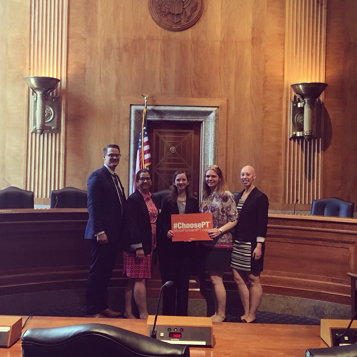 SarahG_DPT's tweet photo. Checking out a hearing room before meeting with @CoryBooker about physical therapy issues! #PTadvocacy #FAF #APTA #ChoosePT @APTAtweets @APTANJ https://t.co/Cr9nUDmw2H