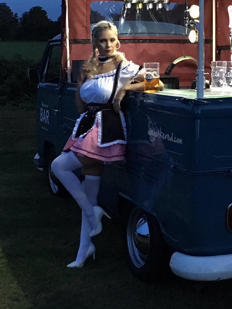 Bradford’s building supplies Glastonbury place to be for builders thurs night ,Wagonkered serving great beers from nectar imports .bitburger #