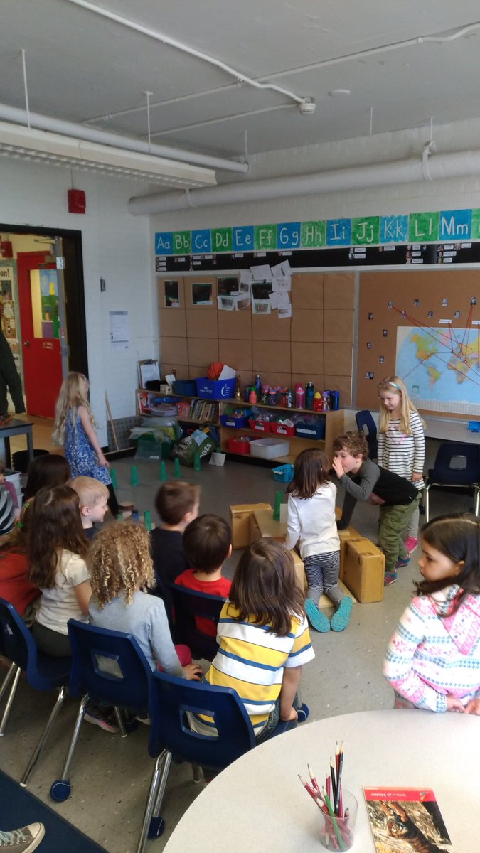 kindie17's tweet photo. Students showing and testing their obstacle courses. Do we jump, go over the bridge or under? @orioleparkjps @tdsb #planninganddesigning #differentwaystomove #whenisitmyturn https://t.co/dJsfbNI6k4