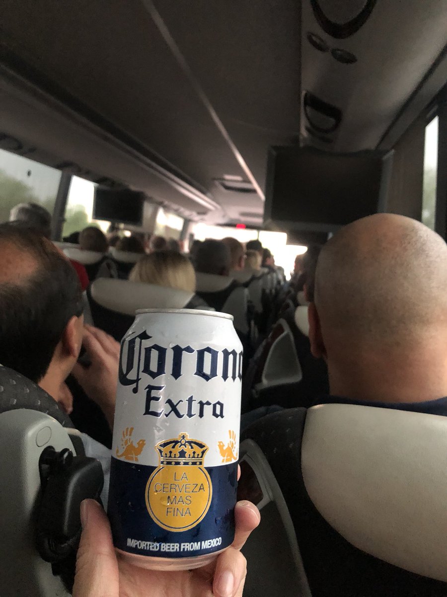 Anyone want a drink on the school bus? #WFSVision18 #greatwaytostarttheevening