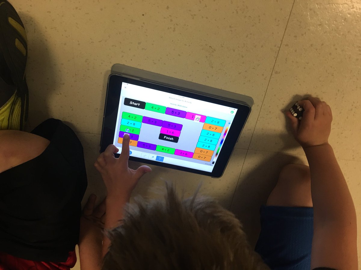 MsMitchell04's tweet photo. We are finished with our math curriculum & are reviewing skills that are essential for 1st grade! @Seesaw activity games were a HIT today! Students got to move their emoji player on the game board as they answered problems. #rcpssuccess #SeesawChat #iteachk #mathcanbefun https://t.co/UySmn2hZ4N