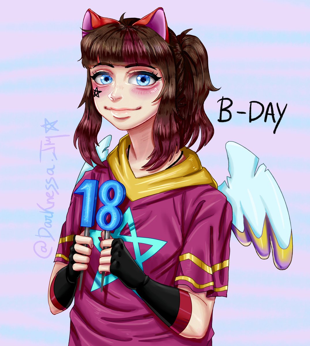 DarknessaJM's tweet photo. Un dibujo que he hecho lo más rápido que he podido XD
HOY ES MI CUMPLEAÑOS!! ( ・ิω・ิ) 🎁🎂
#bday #Birthday #art #darknessaocs #raphaelajm https://t.co/ou6YER5sbX
