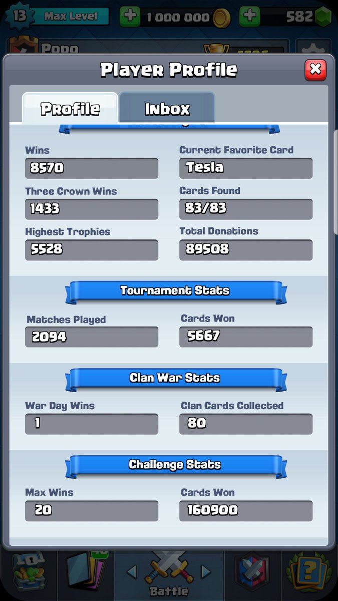Whisspeer_'s tweet photo. ~Cuenta en venta~
-Estadísticas:
•Record 5528🏆
•160000 cartas en desafío.
•5500 cartas en torneo.
-Cartas:
•Comunes 13
•Especiales 10
•Epicas 7
•Legendarias 3.
*Viene con Un millón de oro,500 gemas y 20 dólares en Google Play*
*Solo Chile y hablar MD reales interesados* https://t.co/zZ8k6iKUJ7