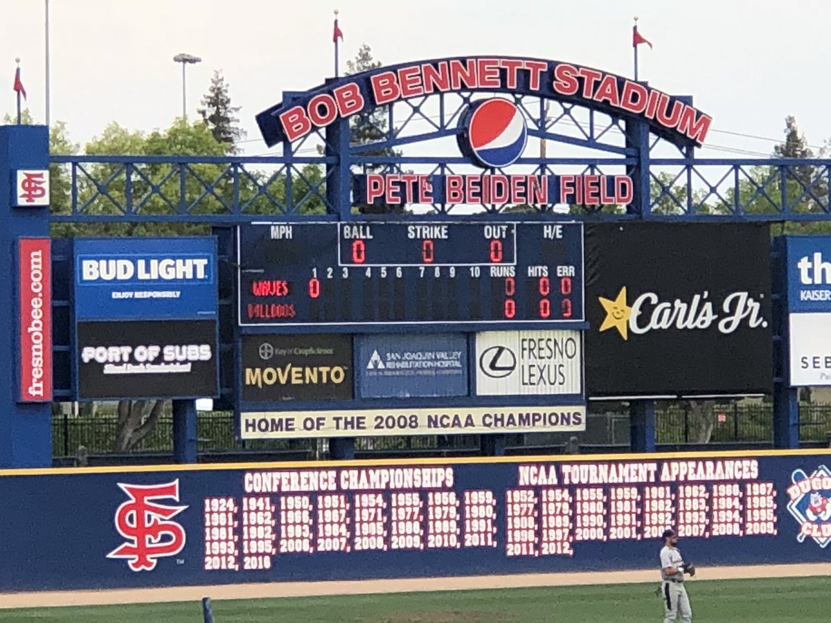 9twTim's tweet photo. At Fresno State taking in a baseball game while in CA.   Go bulldogs!!! https://t.co/Zar7SsVovl