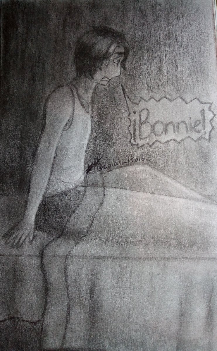 coral_iturbe's tweet photo. #FNAFHS #BonSmith #Bonnie #BonxBonnie #Bonniexbon @edd00chan @MrDsaster @Dualkeyx
Dibujo de un fic #BxB que estoy escribiendo.
(Bon despierta de golpe por un grito por parte de "bonnie") https://t.co/DfD20sGkQh
