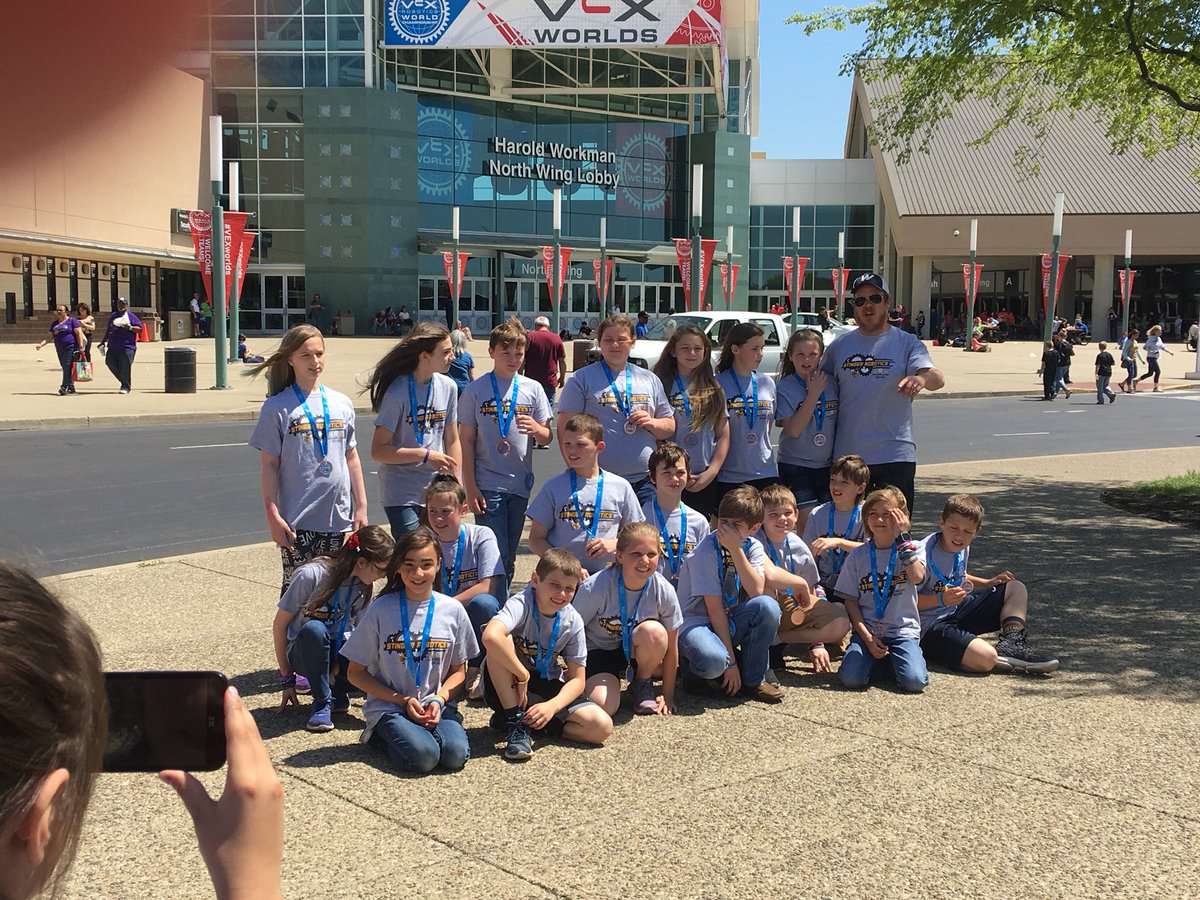 WynneInt's tweet photo. Vex IQ World Championship! What an amazing event! We are so very proud of the three WIS teams that have competed the last two days. Our students are part of the World’s best in robotics! https://t.co/ScZzY42Oii